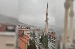 Падение минарета мечети в Турции из-за урагана + видео