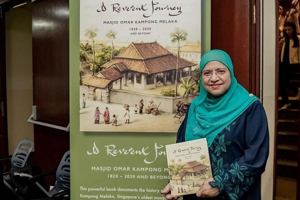 Ms Sharifah Zahra Aljunied, one of the editors of the book, which traces the history of Masjid Omar Kampong Melaka.