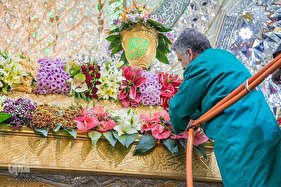 گل‌آرایی حرم مطهر امام حسین(ع) به مناسبت اعیاد شعبانیه