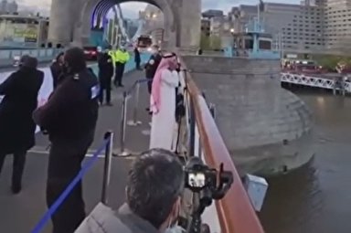 فیلم | طنین اذان روی پل رودخانه تایمز