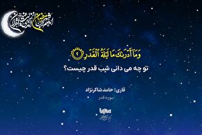 موشن گرافیک | تلاوت سوره مبارکه قدر با صدای «حامد شاکرنژاد»