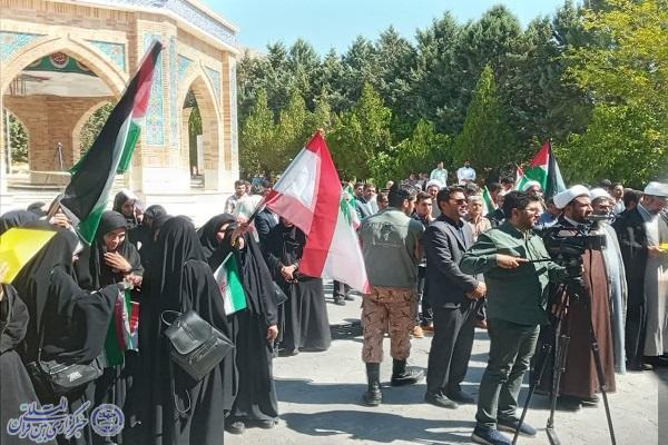 مصداق عینی دفاع از مظلوم، ملت فلسطین است