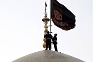 سیاه‌پوشی پرچم گنبد رضوی و نواختن نشدن نقاره‌خانه