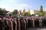 خروش حوزویان و دانشگاهیان تبریز علیه جنایات رژیم اشغالگر صهیونیستی
