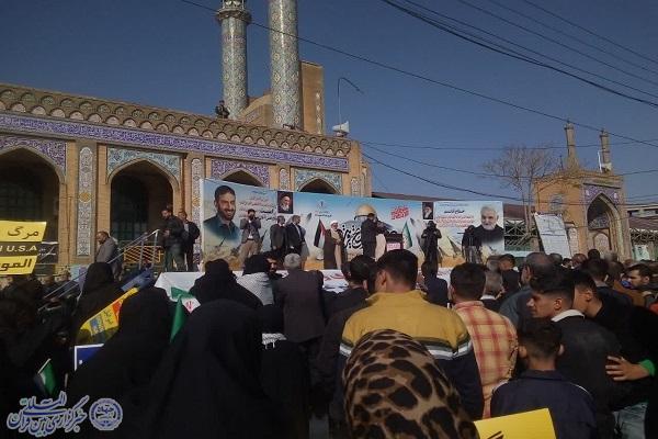 مردم کرمانشاه مظلومیت غزه را فریاد زدند