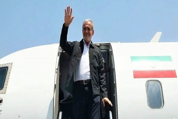 پزشکیان وارد کرمانشاه شد