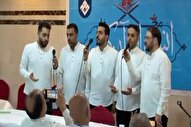 اجرای گروه تواشیح نور در جمع حجاج ایرانی + فیلم