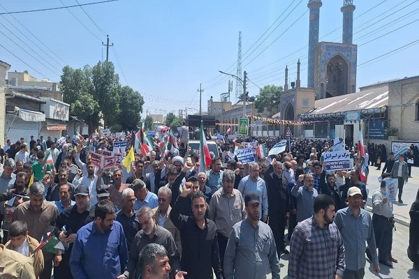 مردم کرمانشاه علیه جنایت رژیم صهیونی فریاد انتقام سردادند