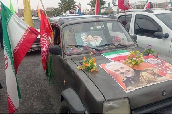 حرکت خودرویی «کاروان حماسه و مقاومت» در کرمانشاه