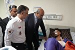 استاندار کرمانشاه از مجروحان حمله تروریستی رژیم صهیونیستی عیادت کرد